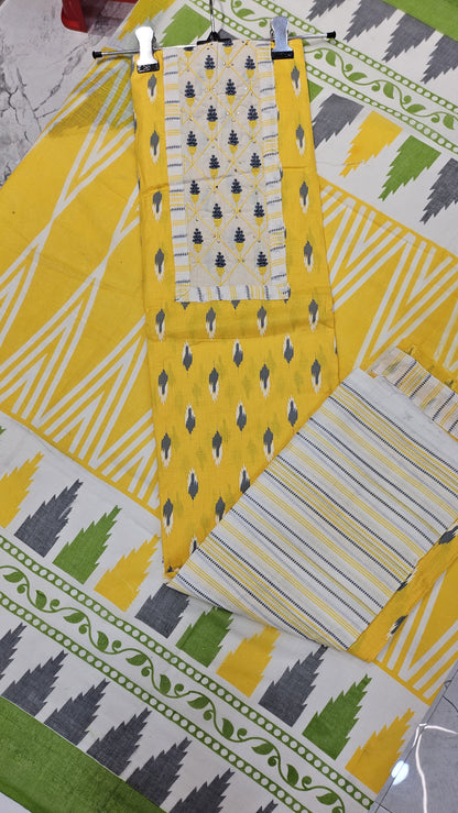 Super cool Yellow Cotton printed suit
